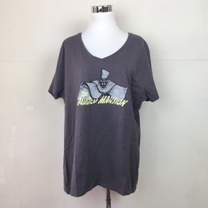Disney Hatbox Ghost Glow in the Dark V Neck Tee